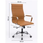 Cadeira PRESIDENTE Charles Eames Esteirinha – CARAMELO – 32885 - Imagem 5