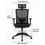 Poltrona Presidente Tela ORION Syncron Giratória – Cor Preto – 32944 - Imagem 6