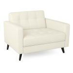 Poltrona para Escritório ROMA 02 Lugar – Corino – Cor NUDE – 60071