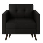 Poltrona para Escritório ROMA 01 Lugar – Corino – Cor Preto – 60040 - Imagem 2
