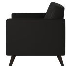 Poltrona para Escritório ROMA 01 Lugar – Corino – Cor Preto – 60040 - Imagem 3
