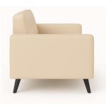 Poltrona para Escritório ROMA 03 Lugar – Corino – Cor AREIA – 60063 - Imagem 3