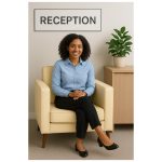 Poltrona para Escritório ROMA 01 Lugar – Corino – Cor AREIA – 60061 - Imagem 5