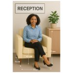 Poltrona para Escritório ROMA 01 Lugar – Corino – Cor AREIA – 60061 - Imagem 6