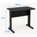 Mesa Escritório 0,80×0,60m – JOB – PRETO/PRETO – 43088 - Imagem 4