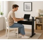 Mesa Escritório 0,80×0,60m – JOB – PRETO/PRETO – 43088 - Imagem 5