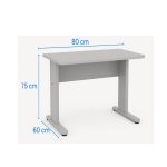 Mesa Escritório 0,80×0,60m – JOB – CINZA/CINZA – 43087 - Imagem 4