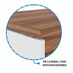Mesa Diretorzinha c/ Aparador – Pé de MADEIRA – 1,90×1,50m – WORKSTART – NOGAL SEVILHA / BRANCO – 34426 - Imagem 7