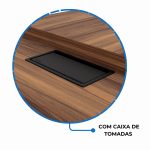 Mesa Escritório PRESIDENTE c/ Armário Pedestal – 1,82×1,80m – NOGAL SEVILHA/BRANCO – 34602 - Imagem 6