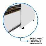 Armário Baixo 03 Gavetas e Porta (MISTO) – NOGAL SEVILHA/BRANCO – 34422 - Imagem 6