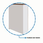 Armário Alto Credenza com Nicho – 1,61×1,20×0,45m – NOGAL SEVILHA/BRANCO- 34415 - Imagem 9