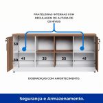 Armário Baixo GOLD Credenza ESPECIAL – 1,60×0,73×0,45m – NOGALSEVILHA / BRANCO – 34502 - Imagem 4