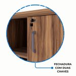 Armário Baixo GOLD Credenza ESPECIAL – 1,60×0,73×0,45m – NOGALSEVILHA / BRANCO – 34502 - Imagem 5