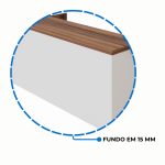 Armário Baixo GOLD Credenza ESPECIAL – 1,60×0,73×0,45m – NOGALSEVILHA / BRANCO – 34502 - Imagem 6