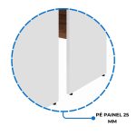 Estação de Trabalho Dupla 1,20×1,35m 02 Lugares sem Gavetas c/ ponto de tomada PÉ PAINEL – Nogal Sevilha/Branco – 34428 - Imagem 9