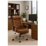 Poltrona Presidente LUXO c/ mola Ensacada – COR CARAMELO – 30059 - Imagem 6