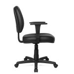 Cadeira Executiva COSTURADA Giratória com Braços Reguláveis – Corino Preto – 31005 - Imagem 3