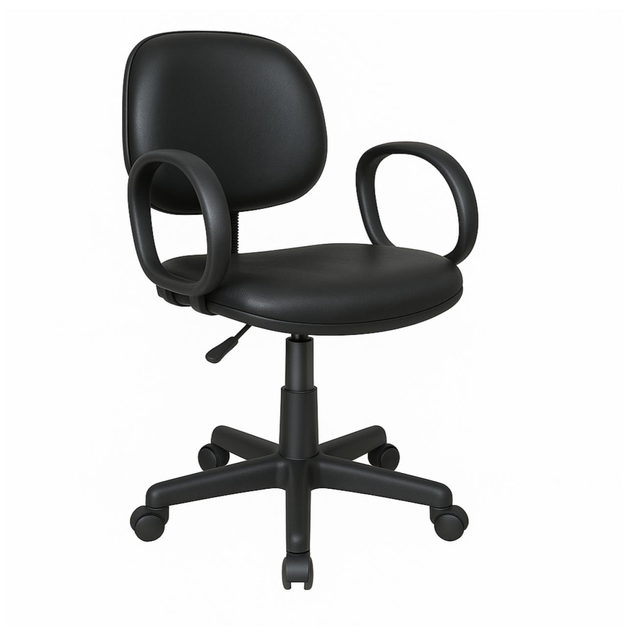 15359322102-executiva-lisa.jpg Cadeira Executiva LISA Giratória com Braço Corsa – Corino Preto – 31001 - Imagem 1