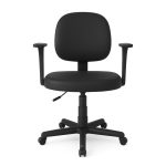 Cadeira Executiva LISA Giratória com Braços Reguláveis – Corino Preto – 31003 - Imagem 2