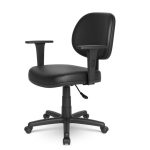 Cadeira Executiva LISA Giratória com Braços Reguláveis – Corino Preto – 31003 - Imagem 3
