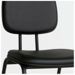 Cadeira Secretária 04 pés – Corino Preto – 31102 - Imagem 4