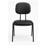 Cadeira Secretária 04 pés – Corino Preto – 31102 - Imagem 3