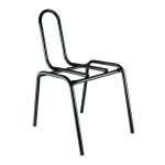 Cadeira Secretária 04 pés – Corino Preto – 31102 - Imagem 5