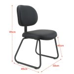 Cadeira Executiva LISA Base Trapézio – Corino Preto – 31030 - Imagem 4