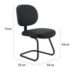 Cadeira Executiva LISA Base em “S” – Corino Preto – 31013 - Imagem 4
