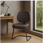 Cadeira Executiva Costurada Base em “S” PRETA – Corino Preto – 31014 - Imagem 7