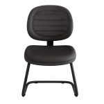 Cadeira Executiva Costurada Base em “S” PRETA – Corino Preto – 31014 - Imagem 3