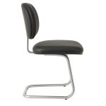 Cadeira Executiva LISA Base em “S” CROMADA – Corino Preto – 31015 - Imagem 3