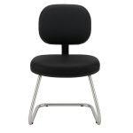 Cadeira Executiva LISA Base em “S” CROMADA – Corino Preto – 31015 - Imagem 2