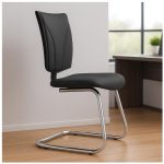 Cadeira Escritório B-ONE Base em “S” Cromada – Corino Preto – 31033 - Imagem 8