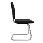 Cadeira Escritório B-ONE Base em “S” Cromada – Corino Preto – 31033 - Imagem 3