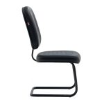 Cadeira Diretor Costurada Base em “S” Preta – Corino Preto – 30303 - Imagem 3