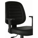 Cadeira Giratória Diretorzinha com Braços Reguláveis – Corino Preto – 32988 - Imagem 4