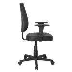 Cadeira Giratória Diretorzinha com Braços Reguláveis – Corino Preto – 32988 - Imagem 3