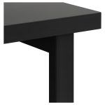 Mesa em L PÉ QUADRO (Mesa 1,50m + Mesa Auxiliar) – C/ Gavetas – PRETO / PRETO – 26210 - Imagem 11