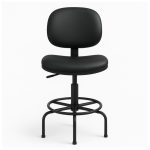 Cadeira Caixa EXECUTIVA LISA  sem Braços – (Aranha MARTIFLEX) – Cor Preta – 35031 - Imagem 2