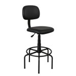 Cadeira CAIXA Secretária (Aranha ALTA) – Corino Preto – 34001 - Imagem 4
