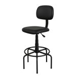 Cadeira CAIXA Secretária (Aranha ALTA) – Corino Preto – 34001 - Imagem 5