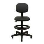 Cadeira CAIXA Secretária Aranha PLAXMETAL – Corino Preto – 34021 - Imagem 2