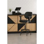 Cadeira Caixa EXECUTIVA LISA com Braços Reguláveis – (Aranha ALTA) – Cor Preta – 35003 - Imagem 5