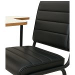 Poltrona Universitária TRIX Estofada com Prancheta Fixa – Corino Preto – 35121 - Imagem 5