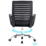 Cadeira para Escritório Tela OZY com Braço – Cor Preta – 30055 - Imagem 3