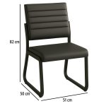 Poltrona para Escritório Estofada – TRIX – Cor Preta – 35119 - Imagem 7