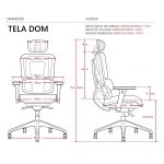 Cadeira de Escritório Presidente TELA DOM – Cor Preta – 32869 - Imagem 7
