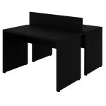 Mesa Dupla para Escritório 1,20×1,35mm – C/ Gavetas – PRETO/PRETO – 26071 - Imagem 10