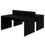 Mesa Dupla para Escritório 1,50×1,35mm – C/ Gavetas – PRETO/PRETO – 26073 - Imagem 9